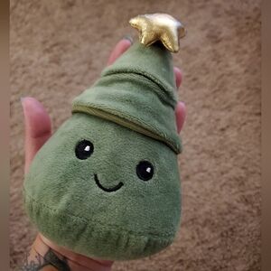 Baby Green Plush Christmas Crinkle Toy with Gold Star